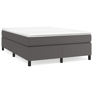 Rám postele s boxspringem šedá 140 x 190 cm umělá kůže - obrázek 2
