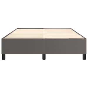 Rám postele s boxspringem šedá 140 x 190 cm umělá kůže - obrázek 5