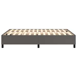 Rám postele s boxspringem šedá 140 x 190 cm umělá kůže - obrázek 6