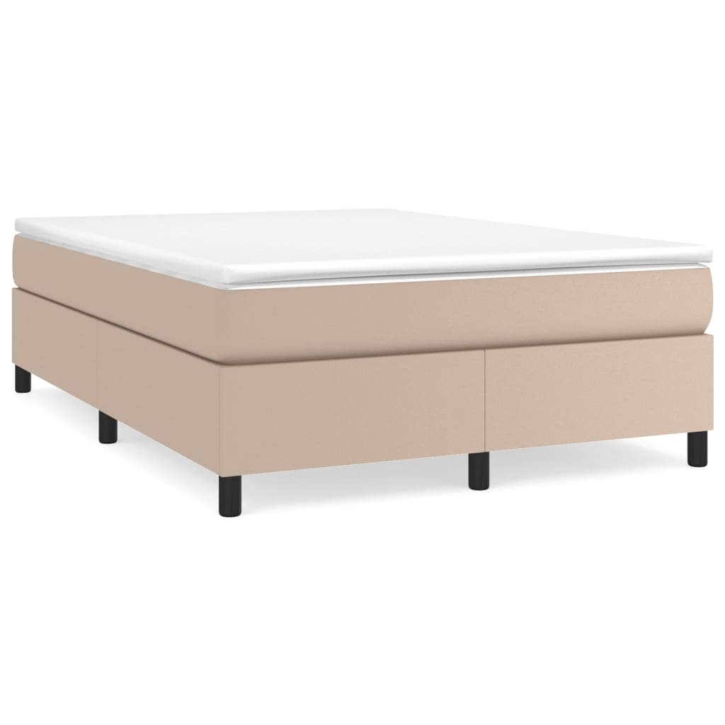 vidaXL Rám postele cappuccino 140x190 cm umělá kůže