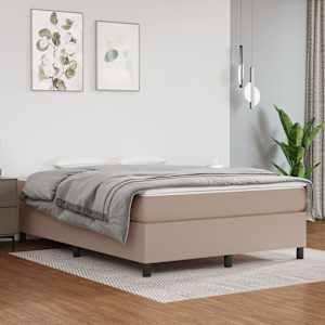 Rám postele s boxspringem cappuccino 140x190 cm umělá kůže - obrázek 1