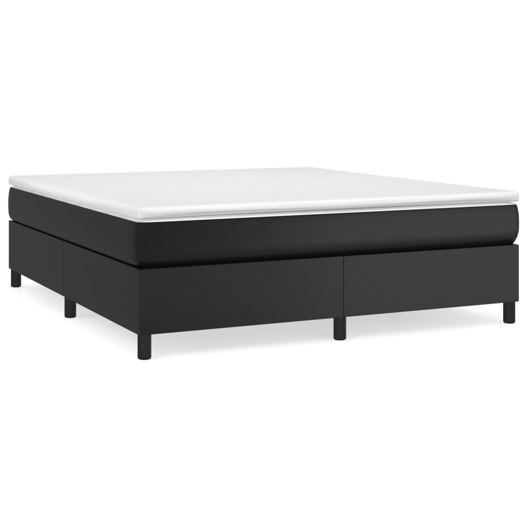 E-shop vidaXL Posteľný rám s boxspringom čierny 160x200 cm umelá koža