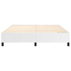 Rám postele s boxspringem bílá 160 x 200 cm umělá kůže - obrázek 5