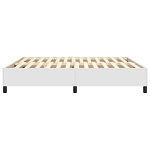 Rám postele s boxspringem bílá 160 x 200 cm umělá kůže - obrázek 6