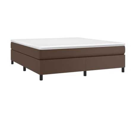 vidaXL Boxspring bed kunstleer bruin 160x200 cm