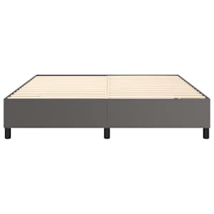 Rám postele s boxspringem šedá 160 x 200 cm umělá kůže - obrázek 5
