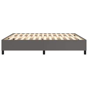 Rám postele s boxspringem šedá 160 x 200 cm umělá kůže - obrázek 6