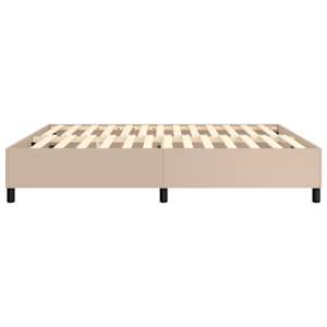 Rám postele s boxspringem cappuccino 160x200 cm umělá kůže - obrázek 6