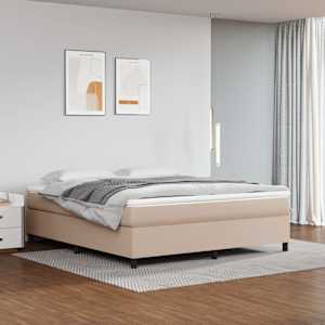 Rám postele s boxspringem cappuccino 160x200 cm umělá kůže - obrázek 1