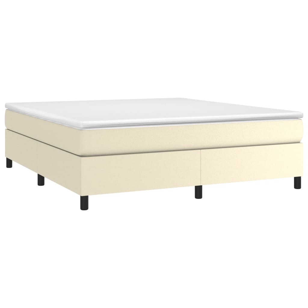 vidaXL Bedframe kunstleer crèmekleurig 180x200 cm afbeelding