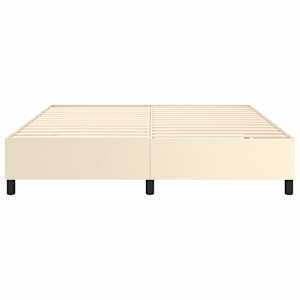 Rám postele s boxspringem krémový 180x200 cm umělá kůže - obrázek 5