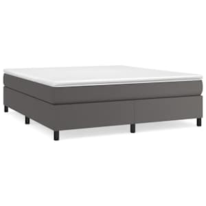 Rám postele s boxspringem šedá 180 x 200 cm umělá kůže - obrázek 2