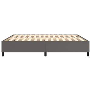 Rám postele s boxspringem šedá 180 x 200 cm umělá kůže - obrázek 6