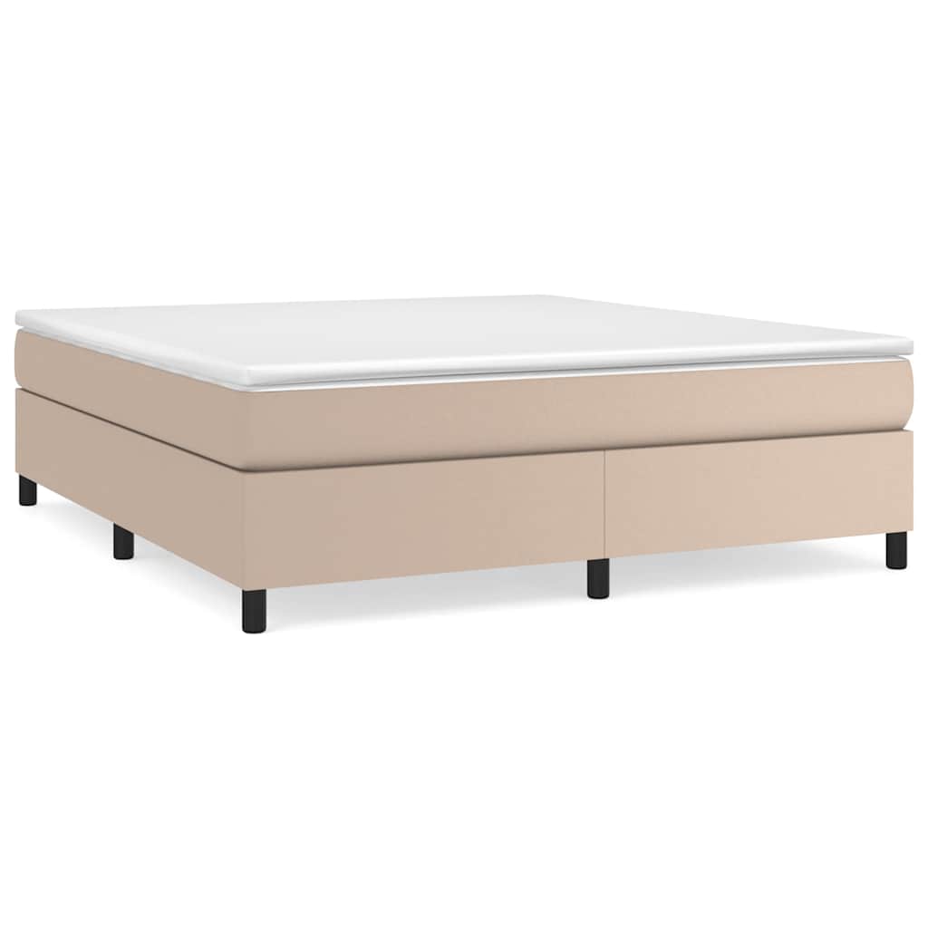 vidaXL Rám postele s boxspringem cappuccino 180x200 cm umělá kůže