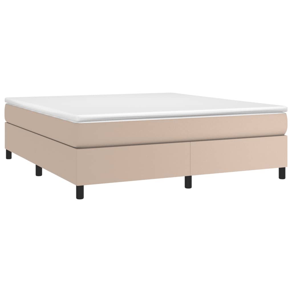 vidaXL Bedframe kunstleer cappuccinokleurig 180x200 cm afbeelding