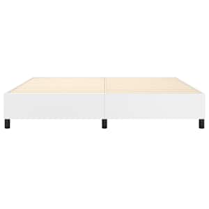 Rám postele s boxspringem bílá 200 x 200 cm umělá kůže - obrázek 5