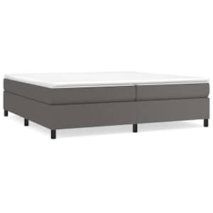 Rám postele s boxspringem šedá 200 x 200 cm umělá kůže - obrázek 2