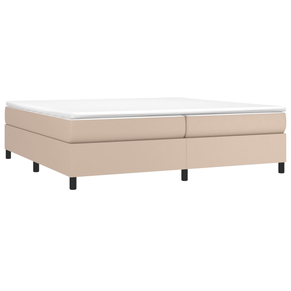 vidaXL Bedframe kunstleer cappuccinokleurig 200x200 cm afbeelding