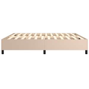 Rám postele s boxspringem cappuccino 200x200 cm umělá kůže - obrázek 6