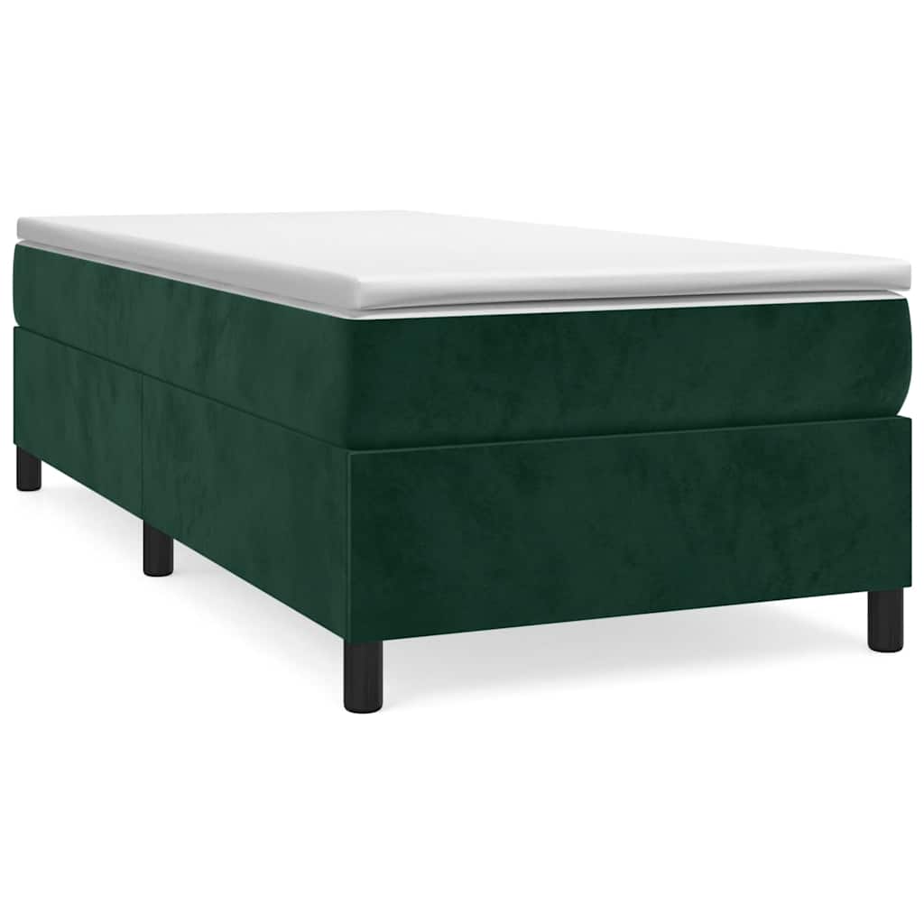 E-shop vidaXL Posteľný rám s boxspringom tmavozelený 80x200 cm zamat