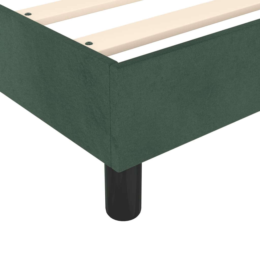 Cadru de pat box spring, verde închis, 80x200 cm, catifea
