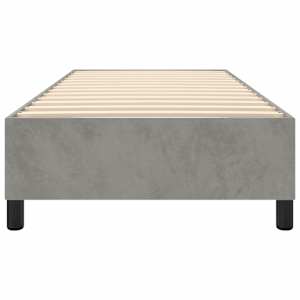 Rám postele s boxspringem světle šedá 90 x 190 cm samet - obrázek 5