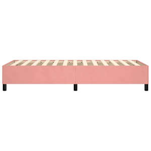 Rám postele s boxspringem růžový 90 x 190 cm samet - obrázek 6