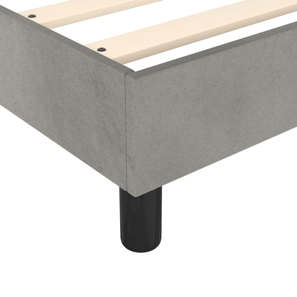  Posteľný rám na boxspring bledosivý 90x200 cm, zamat