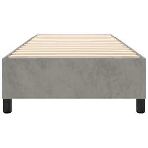 Rám postele s boxspringem světle šedý 90 x 200 cm samet - obrázek 5