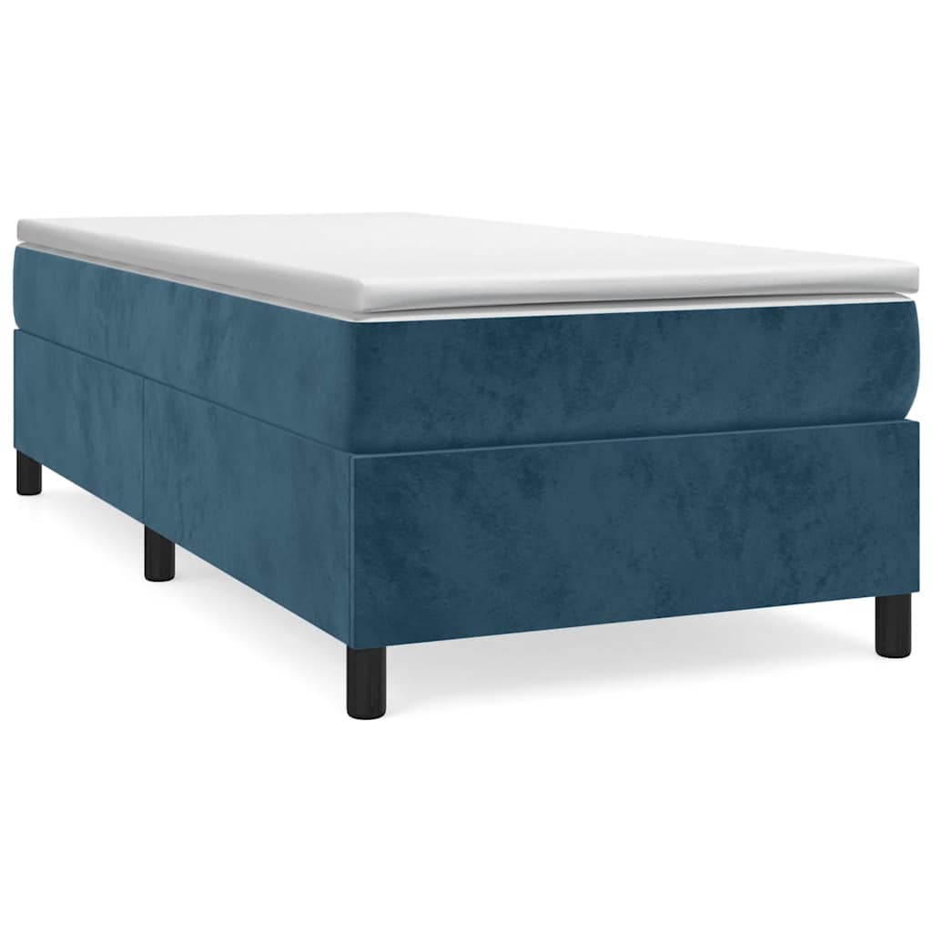 E-shop vidaXL Posteľný rám s boxspringom tmavomodrý 90x200 cm zamat