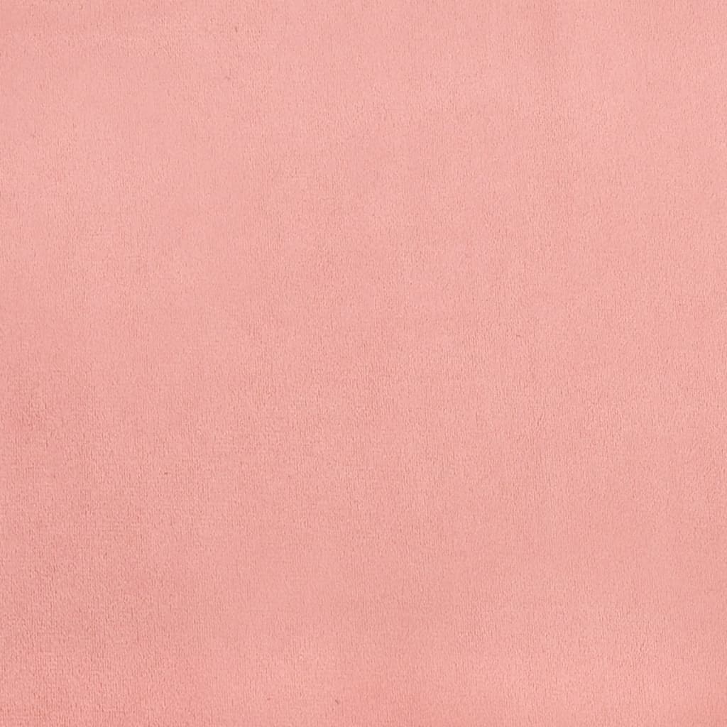 Cadru de pat box spring, roz, 90x200 cm, catifea