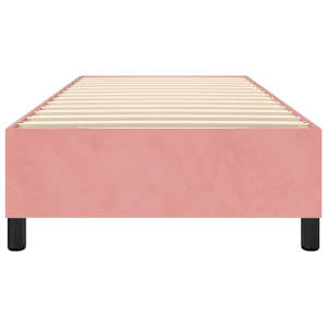Rám postele s boxspringem růžový 90 x 200 cm samet - obrázek 5