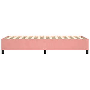 Rám postele s boxspringem růžový 90 x 200 cm samet - obrázek 6