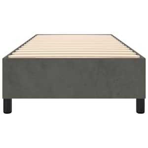 Rám postele s boxspringem tmavě šedá 100 x 200 cm samet - obrázek 5