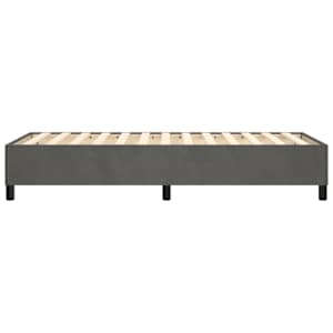 Rám postele s boxspringem tmavě šedá 100 x 200 cm samet - obrázek 6
