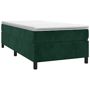Rám postele s boxspringem tmavě zelená 100 x 200 cm samet - obrázek 3