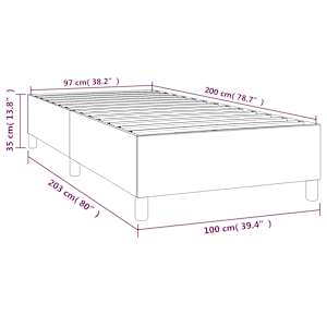 Rám postele s boxspringem tmavě modrý 100x200 cm samet - obrázek 9