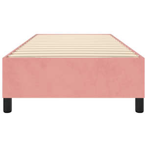 Rám postele s boxspringem růžový 100 x 200 cm samet - obrázek 5