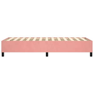 Rám postele s boxspringem růžový 100 x 200 cm samet - obrázek 6
