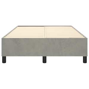 Rám postele s boxspringem světle šedá 120 x 200 cm samet - obrázek 5