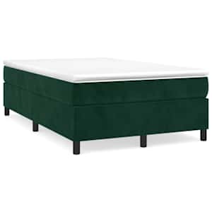 Rám postele s boxspringem tmavě zelená 120 x 200 cm samet - obrázek 2