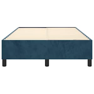 Rám postele s boxspringem tmavě modrý 120 x 200 cm samet - obrázek 5