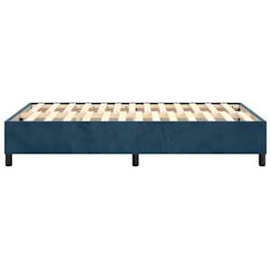 Rám postele s boxspringem tmavě modrý 120 x 200 cm samet - obrázek 6