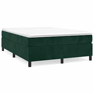 Rám postele s boxspringem tmavě zelená 140 x 190 cm samet - obrázek 2