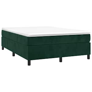 Rám postele s boxspringem tmavě zelená 140 x 190 cm samet - obrázek 3