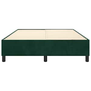 Rám postele s boxspringem tmavě zelená 140 x 190 cm samet - obrázek 5