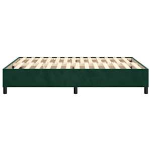 Rám postele s boxspringem tmavě zelená 140 x 190 cm samet - obrázek 6