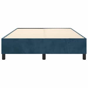 Rám postele s boxspringem tmavě modrý 140x190 cm samet - obrázek 5