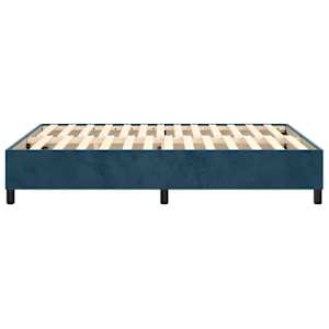 Rám postele s boxspringem tmavě modrý 140x190 cm samet - obrázek 6