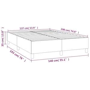 Rám postele s boxspringem tmavě modrý 140x190 cm samet - obrázek 9